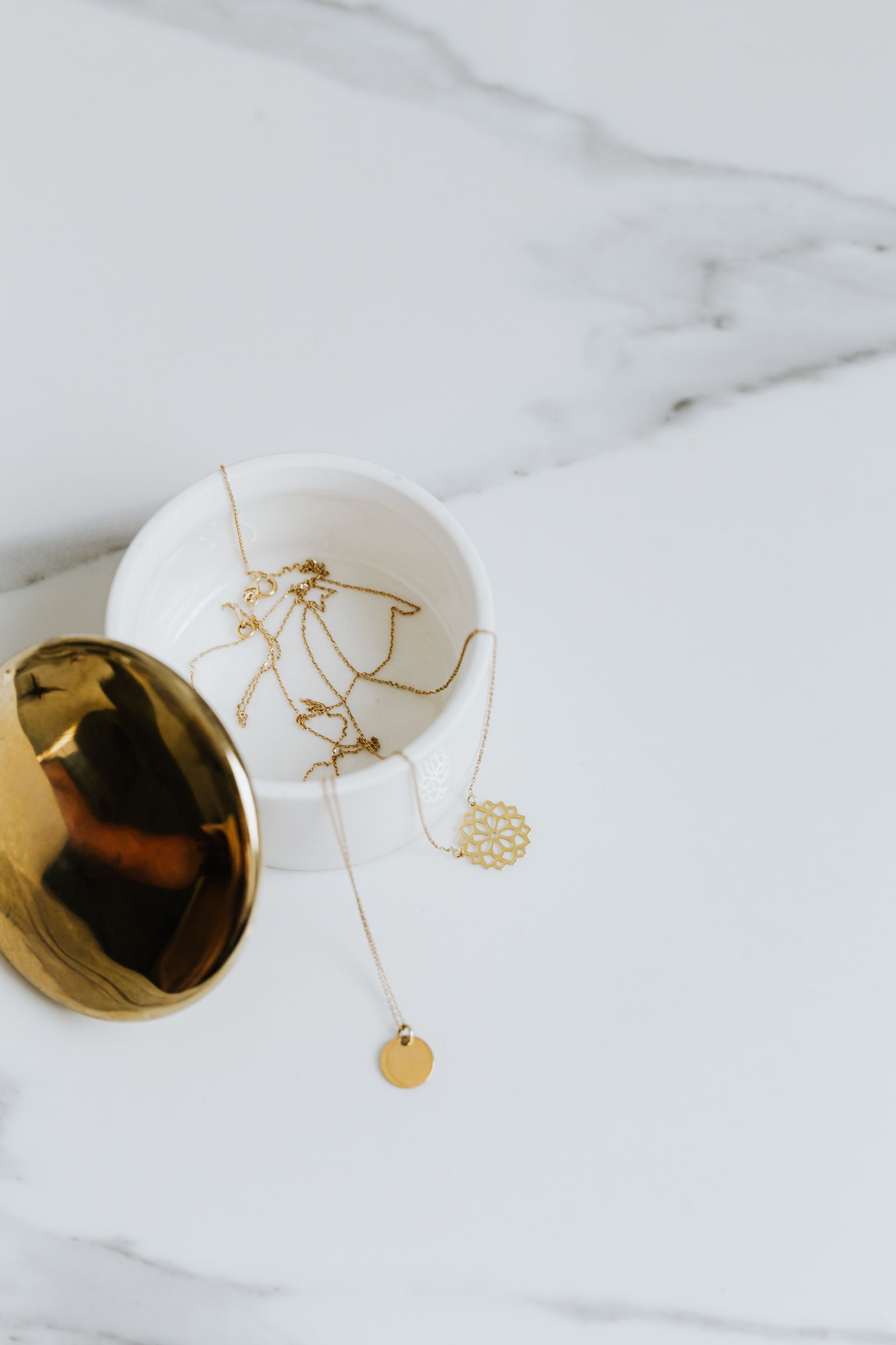 Gold necklace collection